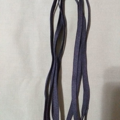 Black flat shoelaces new, pack of 7 pairs, 90 cm length