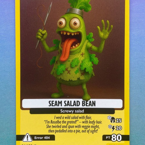 Seam Salad Bean #86 Italian Brainrot Psychedelic Universe card new