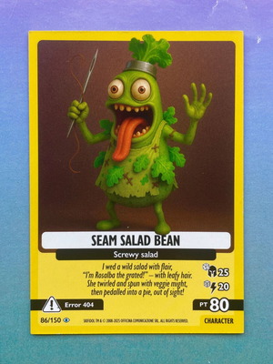 Seam Salad Bean #86 Italian Brainrot Psychedelic Universe card new