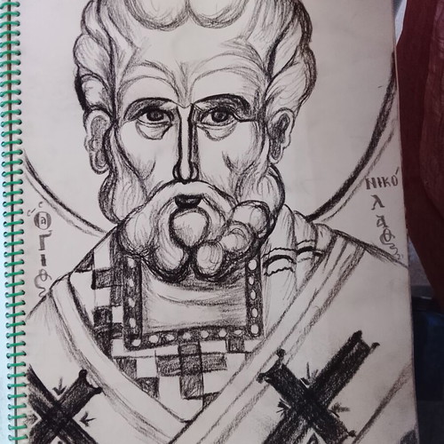 Saint Nicholas Icon painting like new, 25x35 cm