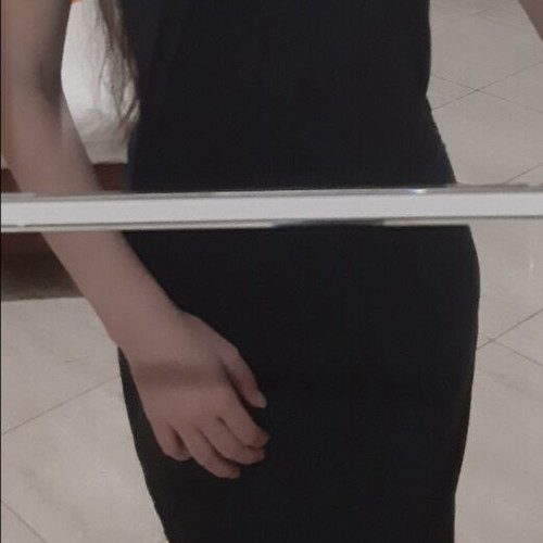 Gestuz midi dress black like new, size S/M with side gathers