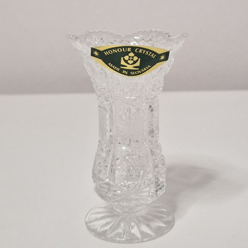 Crystal vase new handmade, made in Slovakia