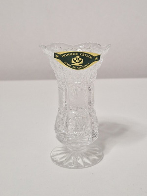 Crystal vase new handmade, made in Slovakia
