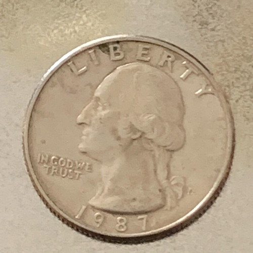 Quarter dollar coin 1987 like new