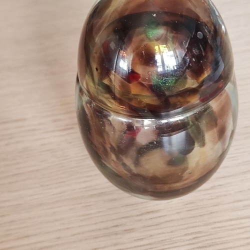 Αντίκα χειροποίητο διακοσμητικό βάζο jar από φυσητό γυαλί σαν καινούργιο