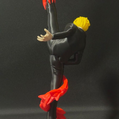 Sanji One Piece figure 39cm with flame effect made to order