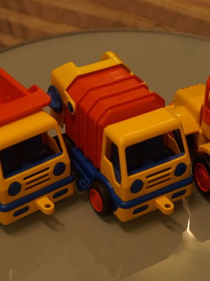 Wader toy trucks used, set of 3 for young children