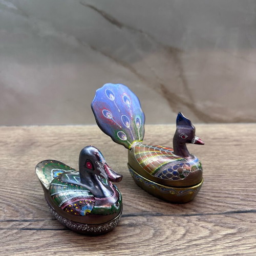 Decorative jewelry boxes like new, handmade papier-mâché