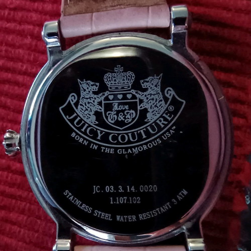 Juicy Couture wristwatch used with Swarovski stones