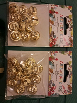 Craft bells new, 2 bags with 12 pieces each