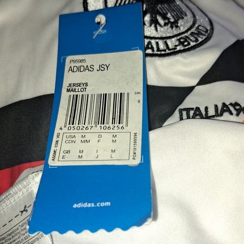 Adidas JSY Germany National Team Football Jersey 1990 World Cup New
