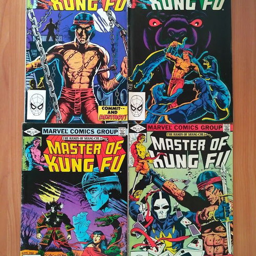 Master of Kung Fu comics set, issues 100-121, Marvel Comics