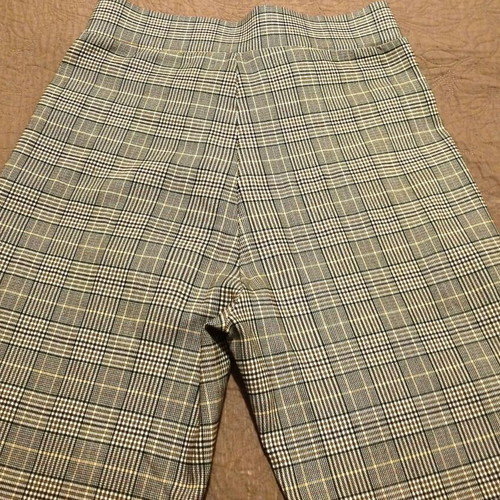 Tailored Checked Pants Stradivarius like new, black and gray