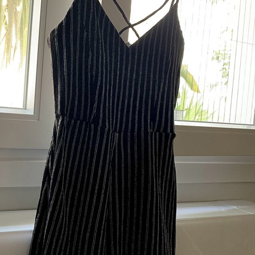 Stradivarius jumpsuit used, size M, black with shorts bottom