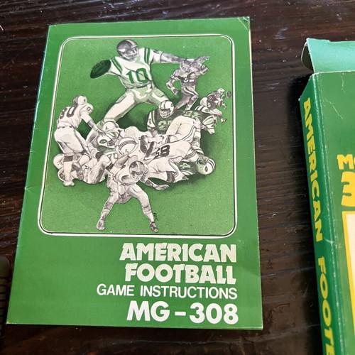 American Football MG-308 game for Emerson Arcadia 2001 used, full set