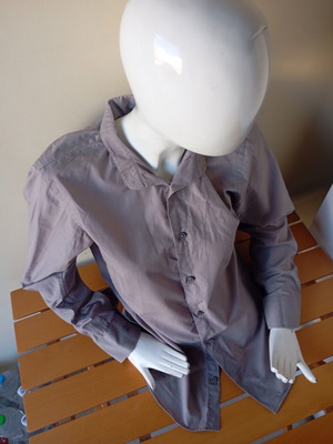 Ovs Fashion men's gray long-sleeve shirt like new, size S