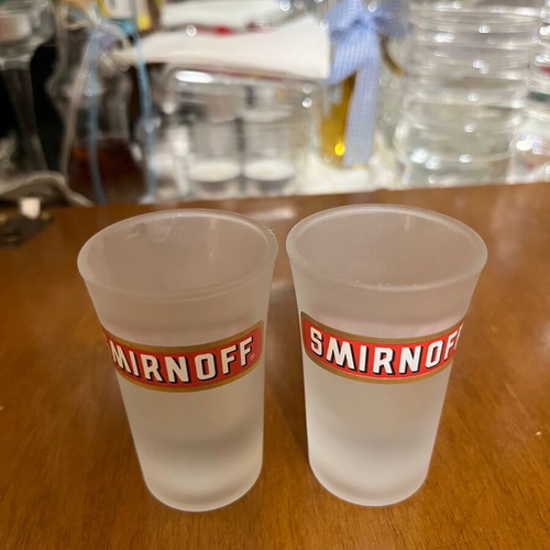 Smirnoff shot glass set of 2 like new