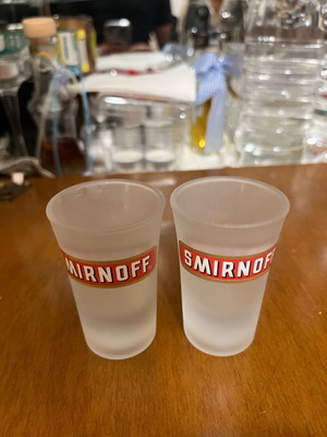 Smirnoff shot glass set of 2 like new