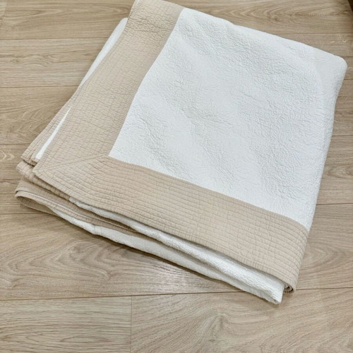 Zara Home blanket 260x260 white and beige new