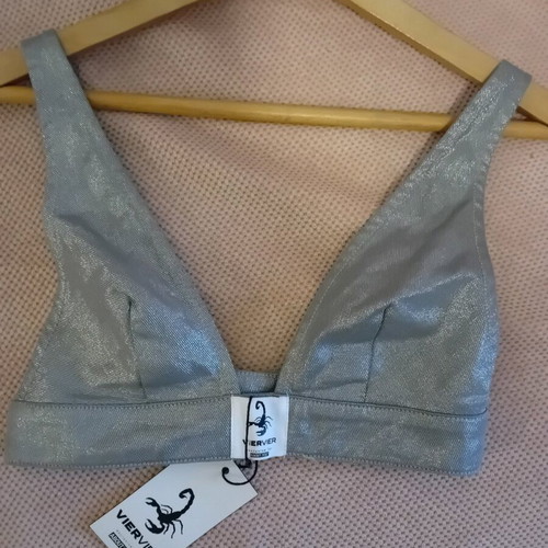 Silver top new, 100% organic cotton Viervier XS
