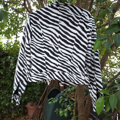 Zebre jacket like new with zipper and buttons, size S