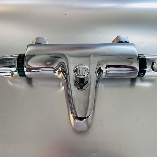 Thermostatic Shower Bath Mixer used, chrome finish