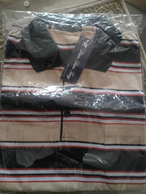 Dian men's pike shirt new, size XXL, beige and blue