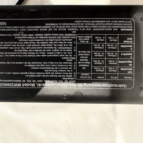 Top Craft MW3398GS battery charger (AA, AAA, C, D, 9V)
