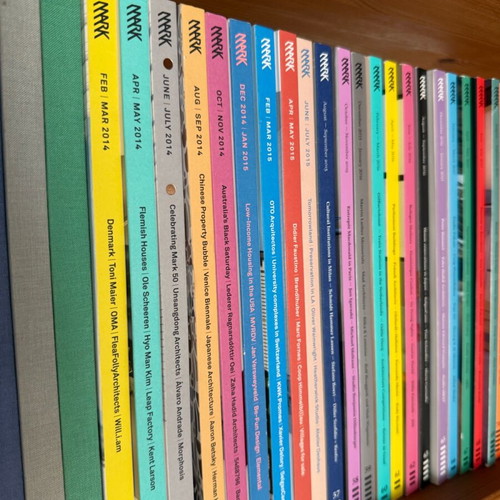 Mark used architecture magazine collection issues 35-70 missing 40, 64