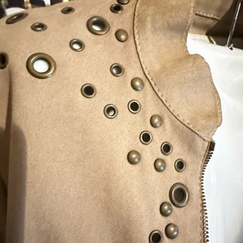 Karen Millen vintage suede set with bronze details