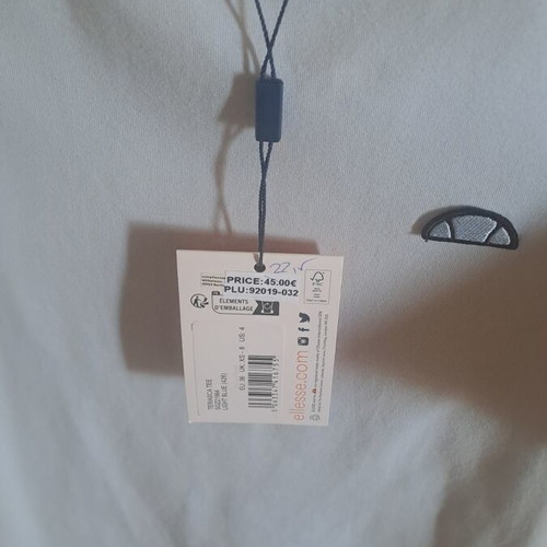 Ellesse women's t-shirt new, blue with white trim, size S