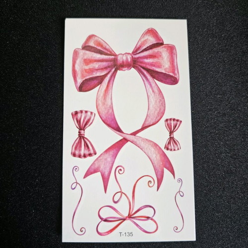 Temporary Tattoo Bows T-135 new, 3D waterproof sticker