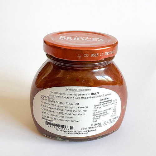 Mrs Bridges Relish Sweet Chili Jalapeno and Onion Sauce new
