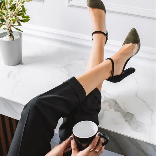 The Workshop leather pumps new with ankle strap size 36