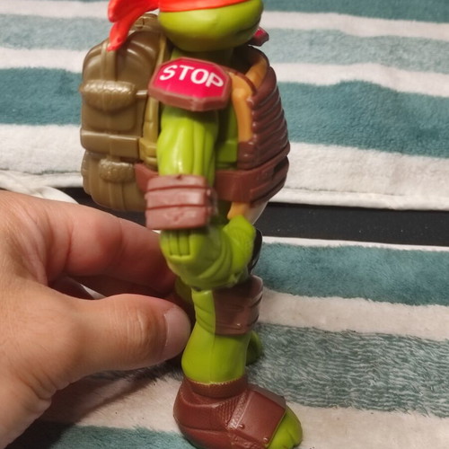 TMNT Nickelodeon Flingers Michelangelo action figure used with mechanism