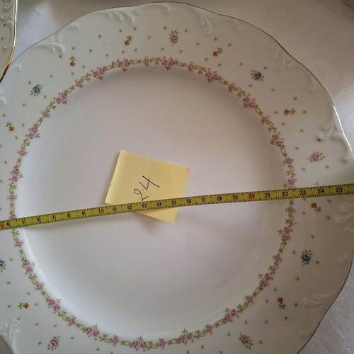 Rosenthal porcelain dinnerware set 72 pieces with floral and gold design