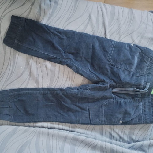 Benetton kids' corduroy jogger pants, size XS 110cm, dark blue