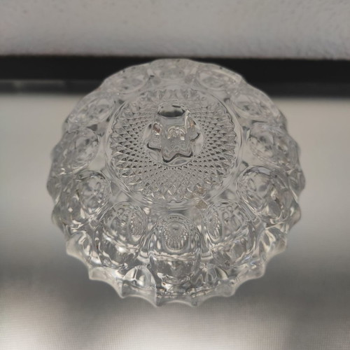 Glass fondantière with embossed design new
