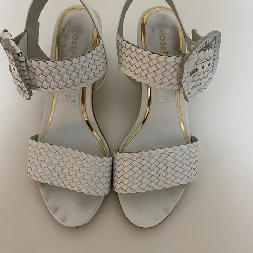 Gioseppo sandals used, white, size 37, platform style