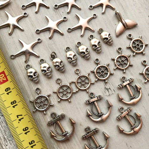 Silver metal elements pack of 36 pieces