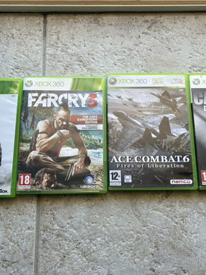 Παιχνίδια Xbox 360 σαν καινούργια, Call of Duty MW3, Far Cry 3, Ace Combat 3, Black Ops II CD