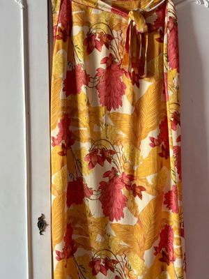 Wrap skirt by Hemithea, pink and orange floral