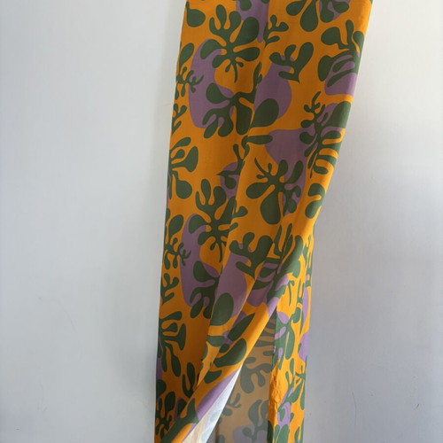Badila dress like new, colorful with open back and side slit