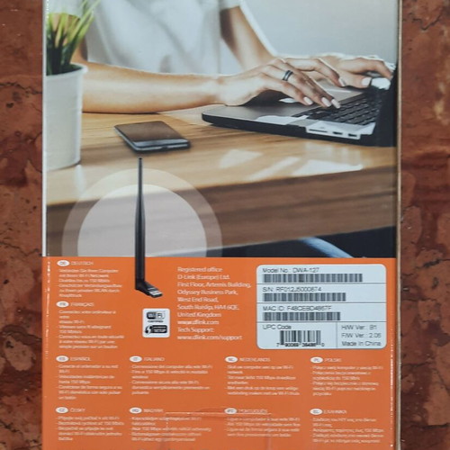 D-Link DWA-127 Wireless N150 High-Gain USB Adapter new