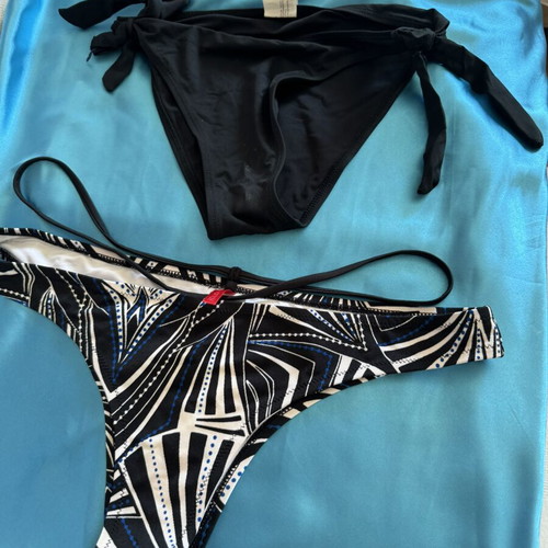 Yamamay swimwear set like new, black large and black-white medium