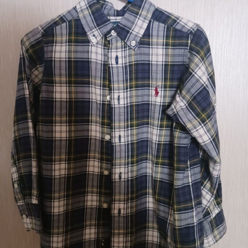 Ralph Lauren boys' dress shirt size 4 like new, multicolor