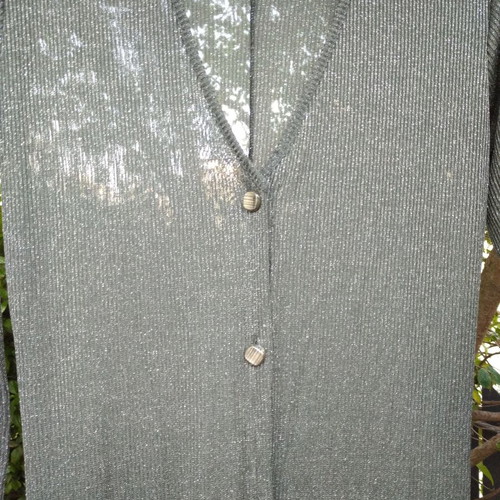 Silver see through long dress new size medium