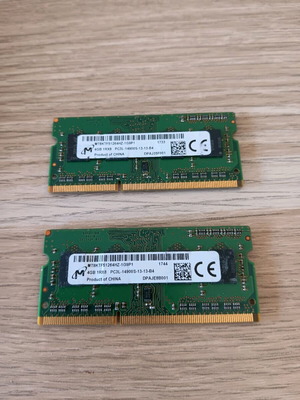 8gb - 2 Μνήμες για Laptop 2 x 4GB DDR3 SODIMM