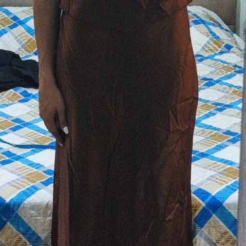 Vintage bronze metallic dress Gina Ritzi like new, made in Britain