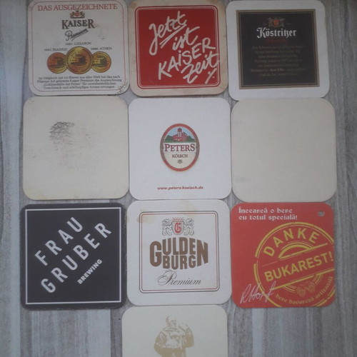 Beer Coasters used, set of 10 No 11